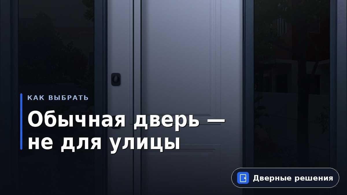 Почему нельзя ставить обычную входную дверь в загородный дом?