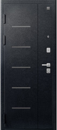 Входная дверь для квартиры В-06 (2026) Черный муар + Темная лиственница (960х2050, лев.)