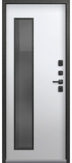 Входная дверь для дома Термо-32 Графит муар + Кашемир белый (860х2050, прав.)