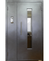 Дверь металлическая утепленная подъездная с остеклением