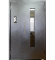Дверь металлическая утепленная подъездная с остеклением