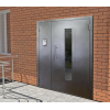 Дверь металлическая утепленная подъездная с остеклением