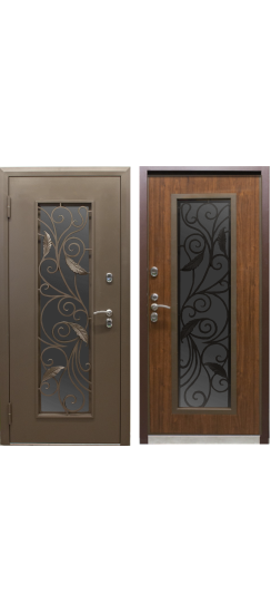 Дверь с терморазрывом Термо-Люкс Браун Левая Индивидуально