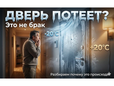 Почему на входной двери появляется конденсат? Объясняем простым языком