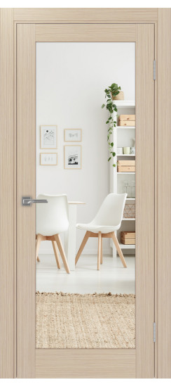 Турин_501.2.30  Дуб беленый FL-Зеркало/Дуб беленый Эко-шпон FL (стекло: Зеркало/Щит)