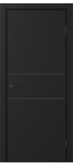 Межкомнатная дверь Неаполь_203 молдинг алюм.чёрн.30  Антрацит
