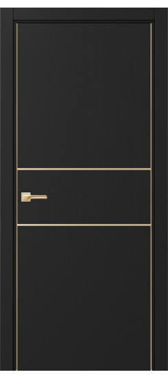 Межкомнатная дверь Неаполь_203 молдинг алюм.золото.30  Антрацит