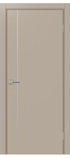 Межкомнатная дверь Неаполь_204 молдинг алюм.хром.30  Мокко