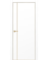 Неаполь_204 молдинг алюм.золото ЭКО-шпон Белый снежный