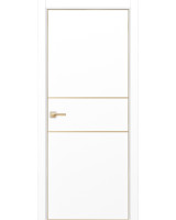 Неаполь_203 молдинг алюм.золото ЭКО-шпон Белый снежный