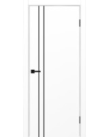 Неаполь_205 молдинг алюм.чёрн. ЭКО-шпон Белый снежный