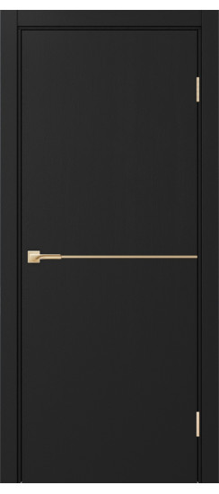 Межкомнатная дверь Неаполь_202 молдинг алюм.золото.30  Антрацит