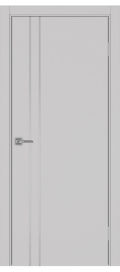 Межкомнатная дверь Неаполь_205 молдинг алюм.хром.30  Пепельный