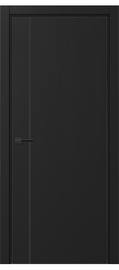 Межкомнатная дверь Неаполь_204 молдинг алюм.чёрн.30  Антрацит