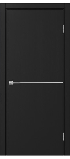 Межкомнатная дверь Неаполь_202 молдинг алюм.хром.30  Антрацит