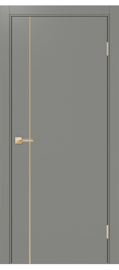 Межкомнатная дверь Неаполь_204 молдинг алюм.золото.30  Серый