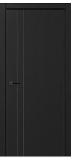 Межкомнатная дверь Неаполь_205 молдинг алюм.чёрн.30  Антрацит
