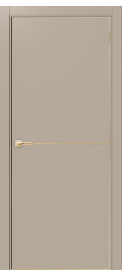 Межкомнатная дверь Неаполь_202 молдинг алюм.золото.30  Мокко