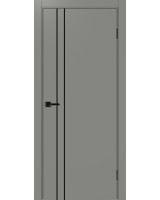 Неаполь_205 молдинг алюм.чёрн. ЭКО-шпон Серый