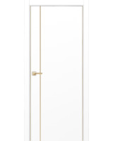 Неаполь_204 молдинг алюм.золото ЭКО-шпон Белый снежный