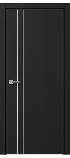 Межкомнатная дверь Неаполь_205 молдинг алюм.хром.30  Антрацит
