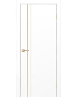 Неаполь_205 молдинг алюм.золото ЭКО-шпон Белый снежный