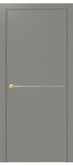 Межкомнатная дверь Неаполь_202 молдинг алюм.золото.30  Серый