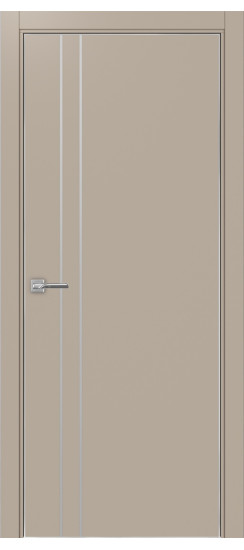 Межкомнатная дверь Неаполь_205 молдинг алюм.хром.30  Мокко