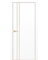 Неаполь_205 молдинг алюм.золото ЭКО-шпон Белый снежный