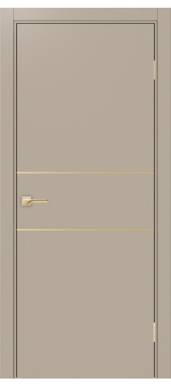 Межкомнатная дверь Неаполь_203 молдинг алюм.золото.30  Мокко