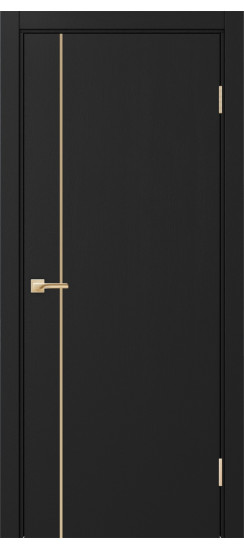 Межкомнатная дверь Неаполь_204 молдинг алюм.золото.30  Антрацит