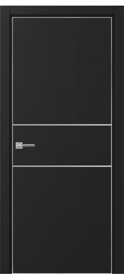 Межкомнатная дверь Неаполь_203 молдинг алюм.хром.30  Антрацит
