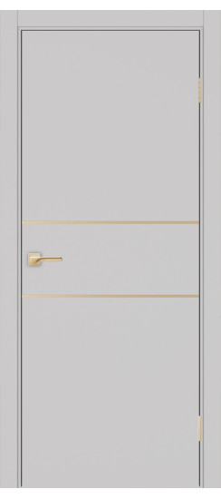 Межкомнатная дверь Неаполь_203 молдинг алюм.золото.30  Пепельный