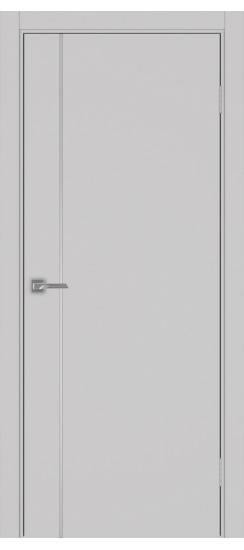 Межкомнатная дверь Неаполь_204 молдинг алюм.хром.30  Пепельный