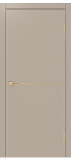 Межкомнатная дверь Неаполь_202 молдинг алюм.золото.30  Мокко