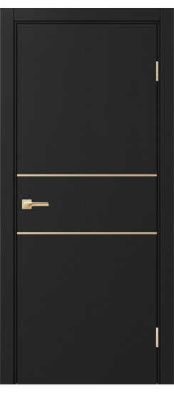 Межкомнатная дверь Неаполь_203 молдинг алюм.золото.30  Антрацит