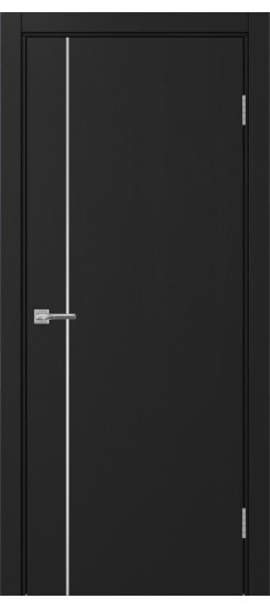 Межкомнатная дверь Неаполь_204 молдинг алюм.хром.30  Антрацит