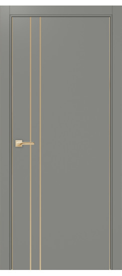 Межкомнатная дверь Неаполь_205 молдинг алюм.золото.30  Серый