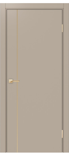 Межкомнатная дверь Неаполь_204 молдинг алюм.золото.30  Мокко