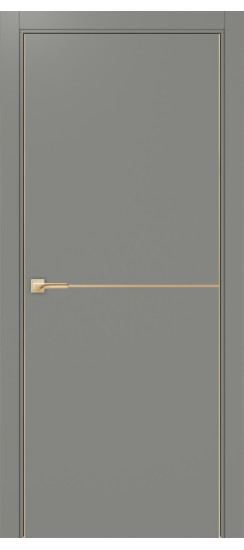 Межкомнатная дверь Неаполь_202 молдинг алюм.золото.30  Серый