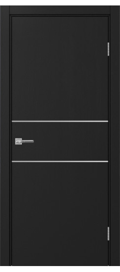 Межкомнатная дверь Неаполь_203 молдинг алюм.хром.30  Антрацит