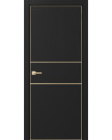 Неаполь_203 молдинг алюм.золото ЭКО-шпон Антрацит