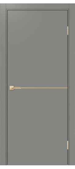 Межкомнатная дверь Неаполь_202 молдинг алюм.золото.30  Серый