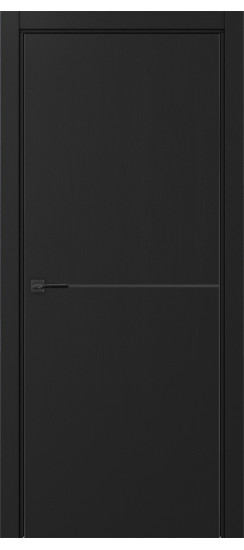 Межкомнатная дверь Неаполь_202 молдинг алюм.чёрн.30  Антрацит
