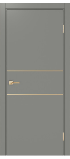 Межкомнатная дверь Неаполь_203 молдинг алюм.золото.30  Серый