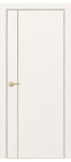 Межкомнатная дверь Неаполь_204 молдинг алюм.золото.30  Бежевый