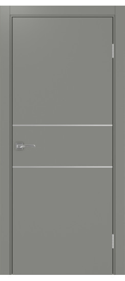 Межкомнатная дверь Неаполь_203 молдинг алюм.хром.30  Серый