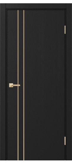 Межкомнатная дверь Неаполь_205 молдинг алюм.золото.30  Антрацит