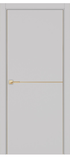 Межкомнатная дверь Неаполь_202 молдинг алюм.золото.30  Пепельный