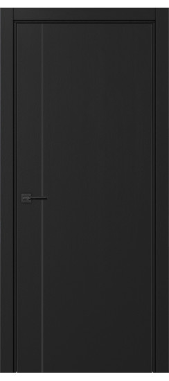 Межкомнатная дверь Неаполь_204 молдинг алюм.чёрн.30  Антрацит